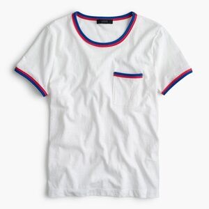 J.Crew Contrast Slub Cotton Ringer T-shirt (L)